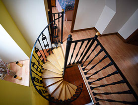 Auld Orwell Cottage features a spiral staircase in our Self Catering Accommodation in Waternish