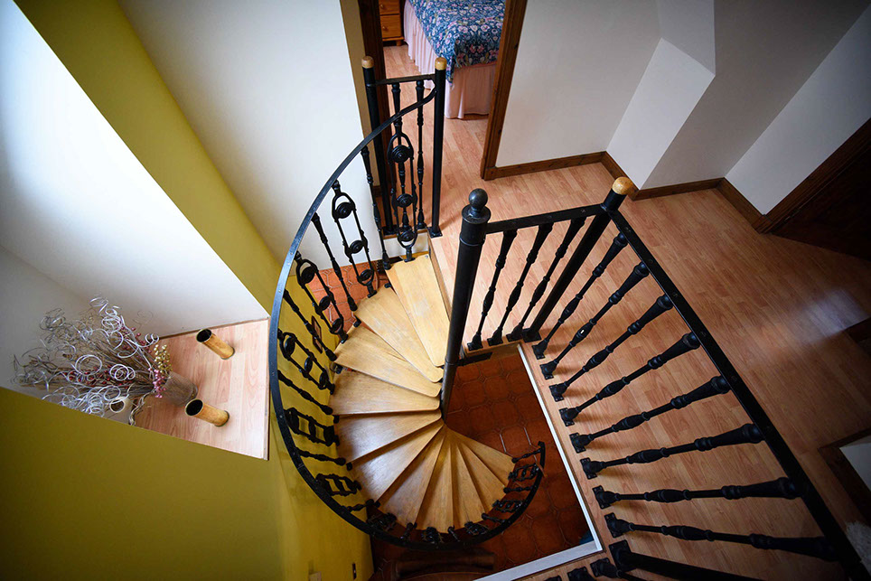 Auld Orwell Cottage features a spiral staircase in our Self Catering Accommodation in Waternish